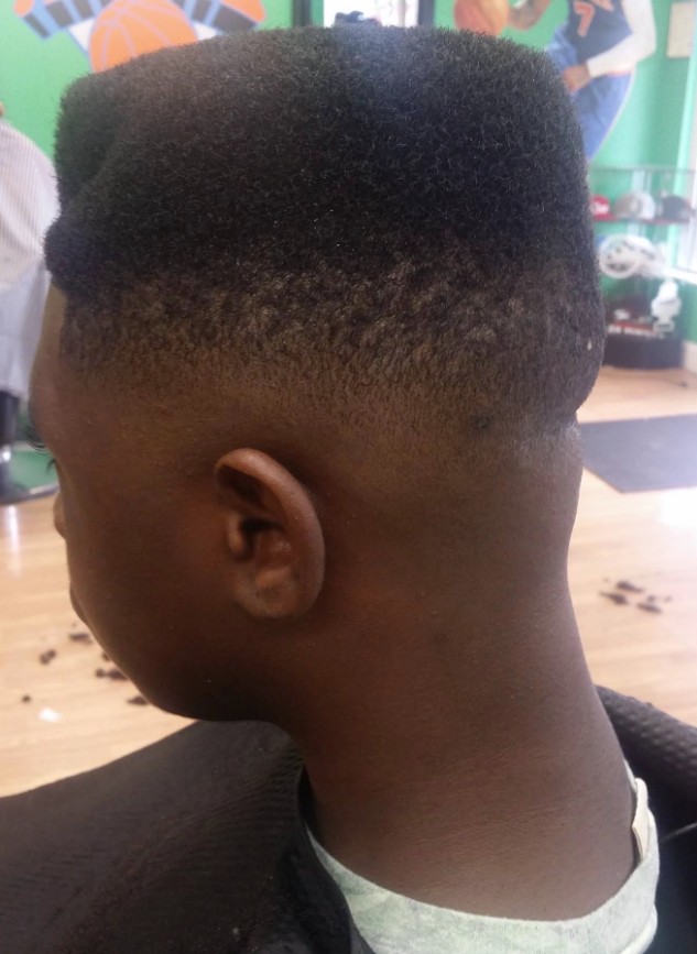 Taper fade back view